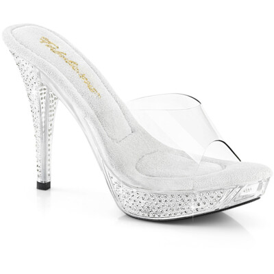 Pleaser Fabulicious 4'' Heel Slide W/ Rhinestones Adult Women Sandals Elegant/401