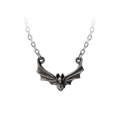 Alchemy Gothic The Attic Pendant Necklace Pewter Vampire Bat Horror Punk Metal