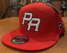 PUERTO RICO SNAP BACK Red Cap Hat Gorra Red Bill W PR Flag on Side New