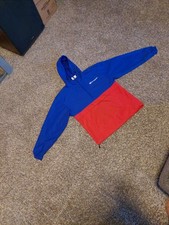 Champion 1/4 zip pullover hooded windbreaker jacket size S