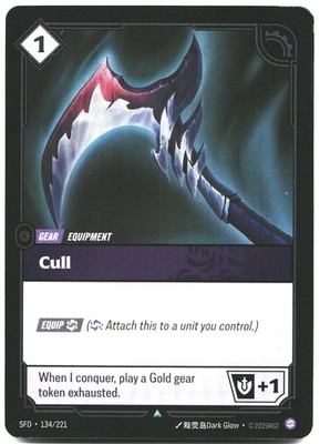 Cull [SFD-134/221] Foil U Riftbound League of Legends Trading Card Game