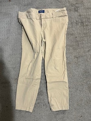 Old Navy Pixie Pants Women Size 14 Khaki Mid Rise