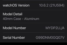 Apple Watch SE A2354 Space Gray GPS 40MM W074...