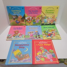 8 Muppet Babies Hardback Book Lot Grolier Piggy Kermit Sharing Imagination