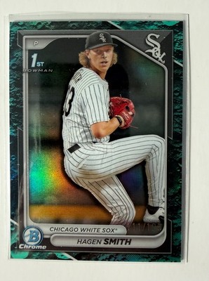 2024 Bowman Draft Chrome #BDC-2 Hagen Smith Aqua Lunar Refractor 111/125