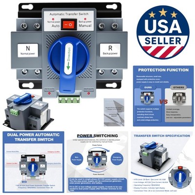 Certified 110V 63A ATS Automatic Transfer Switch for Versatile Applications