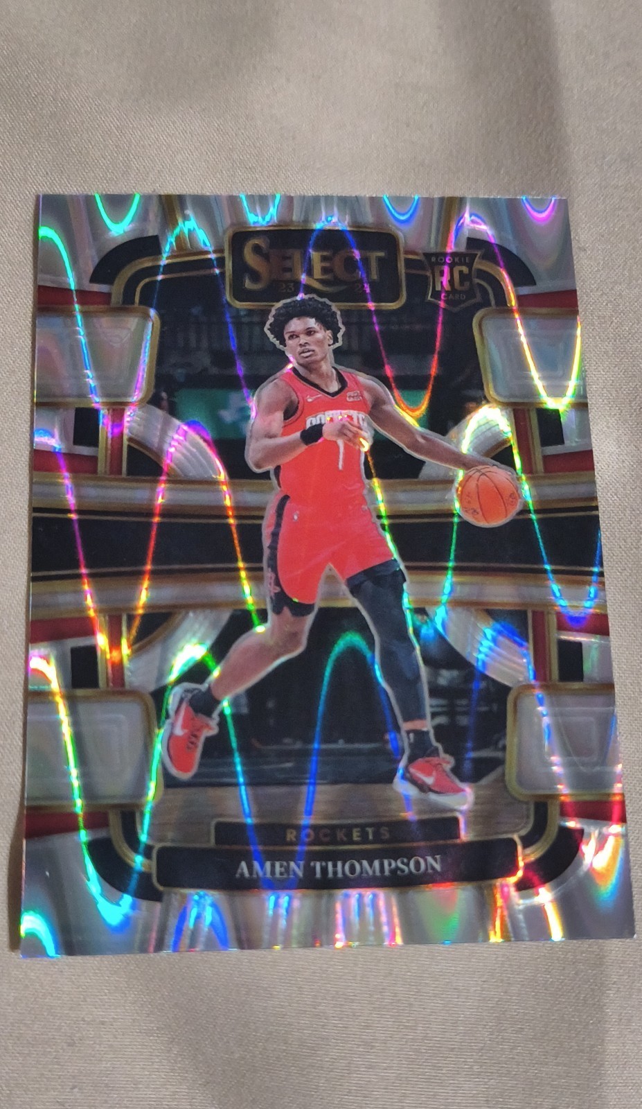 2023-24 Panini Select - Concourse Amen Thompson #96 Tectonic Prizm (RC)