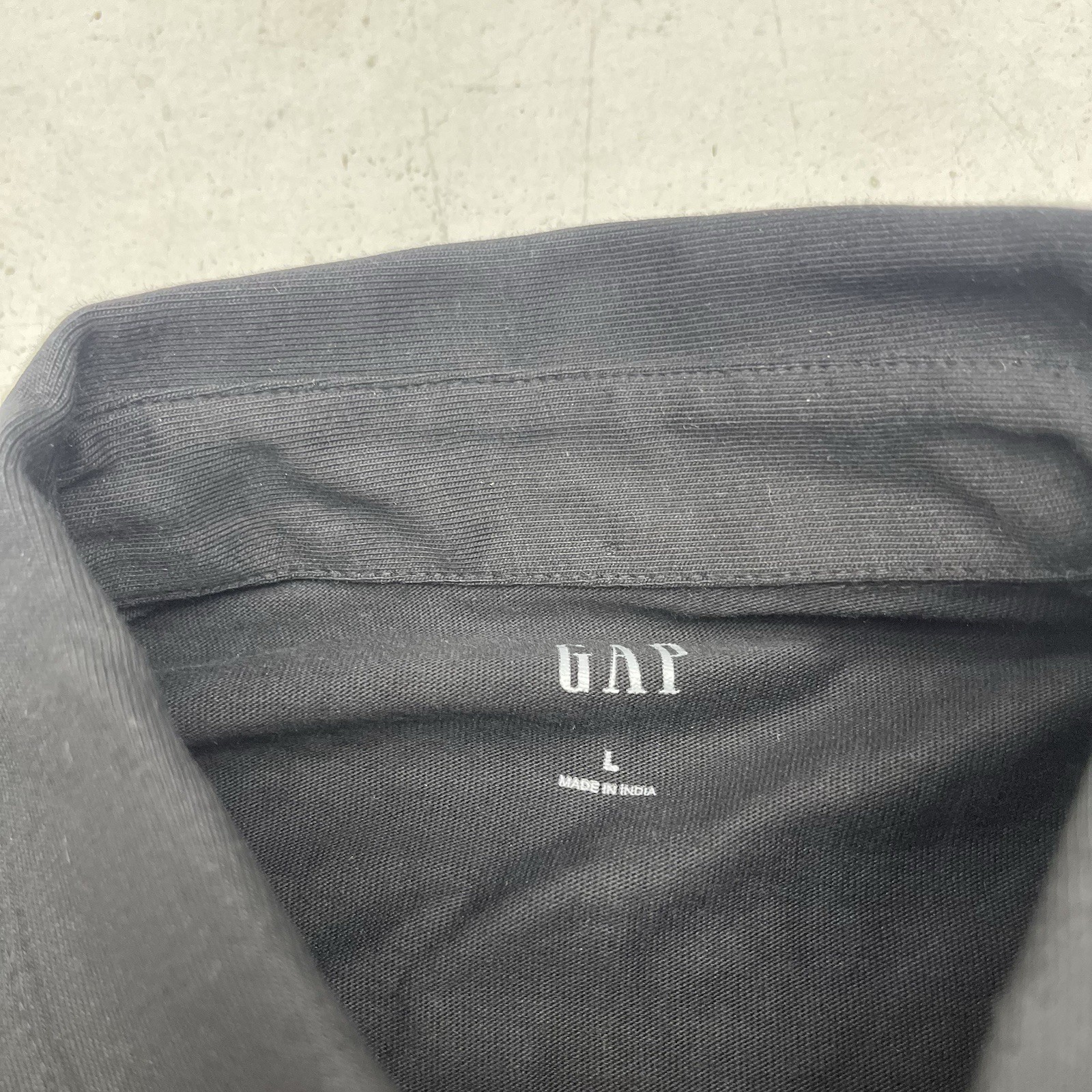 Gap Solid Black Long Sleeve Button Up Pocket Fron… - image 3