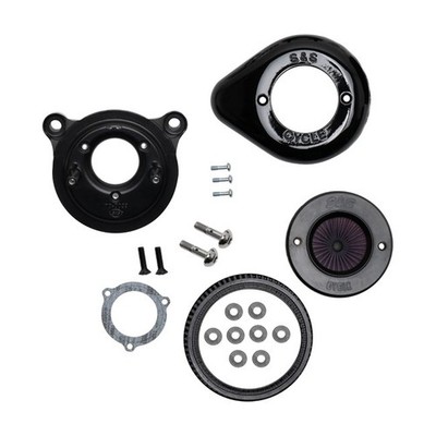 S&S Air Stinger Stealth Teardrop Luftfilter schwarz für Harley Twin Cam 08-17