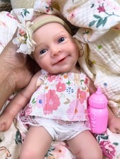 13 Inch Full Solid Silicone Reborn Baby Doll Sebastian Washable Body Girl Adorab