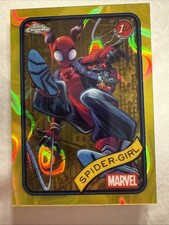 2025 Topps Chrome Marvel Spider-Girl YELLOW LAVA REFRACTOR #143 Parallel 1