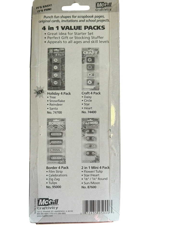 Lot Of 14 New And Preowned Paper Punches Craft Scrapbooking Border Lever Shapes - Image 3 of 4