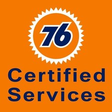 Union 76 Oil co. Certified Auto Service NEW Metal Sign: 12" Dia. Square USA Made