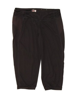 Puma Damen Capri Leggings UK 12 Medium Schwarz Polyester DE15