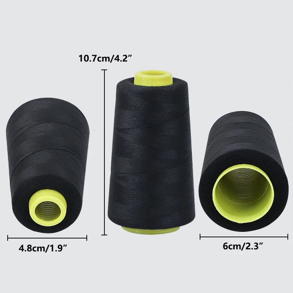 2 Reel 6000yards Industrial Overlock Sewing Machine Polyester Thread All Purpose - Image 3 of 4