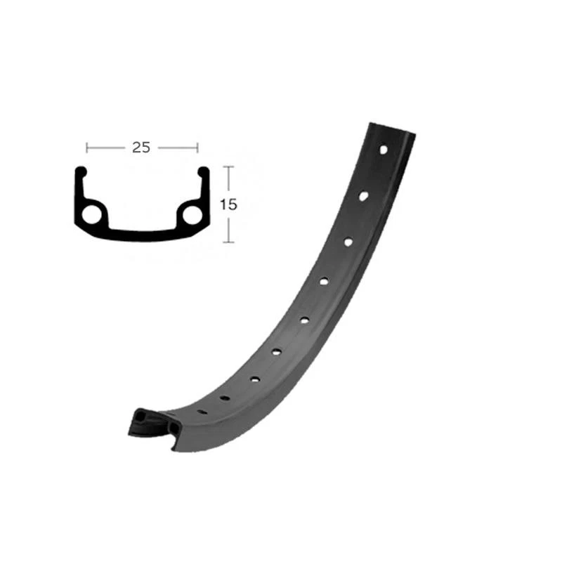 20 Zoll BMX Fahrrad Hinterrad Kastenfelge Alu schwarz 48 Loch Vollachse14mm - Bild 4 von 4