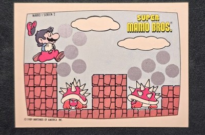1989 Topps Nintendo Super Mario Bros 2 Scratch-Off (Unscratched) Screen 2 NMT+