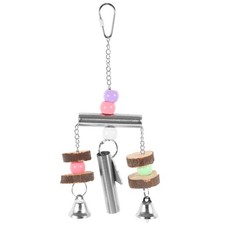 Parrot Hanging Bell Toy Assorted Color Bird Owners 1Set 9.4x3.9x1.6in