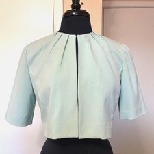 Blue Bolero Cropped Jacket Blazer Danny  Nicole Size 8 Petite Vtg 1990s