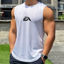 Men's Tank Tops Sleeveless Quick Dry Shirt Breathable Sports Gym Fitness Vest