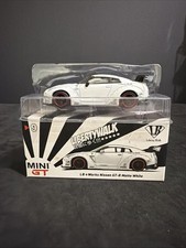 MINI GT LB Works Nissan GT-R R35 Matte White #9 MiJo Exclusive 1/4800 1:64