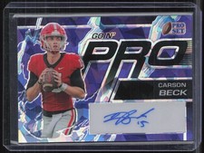 2023 Pro Set Goin' Pro Crystal Purple Carson Beck 1/7 Auto Autograph 