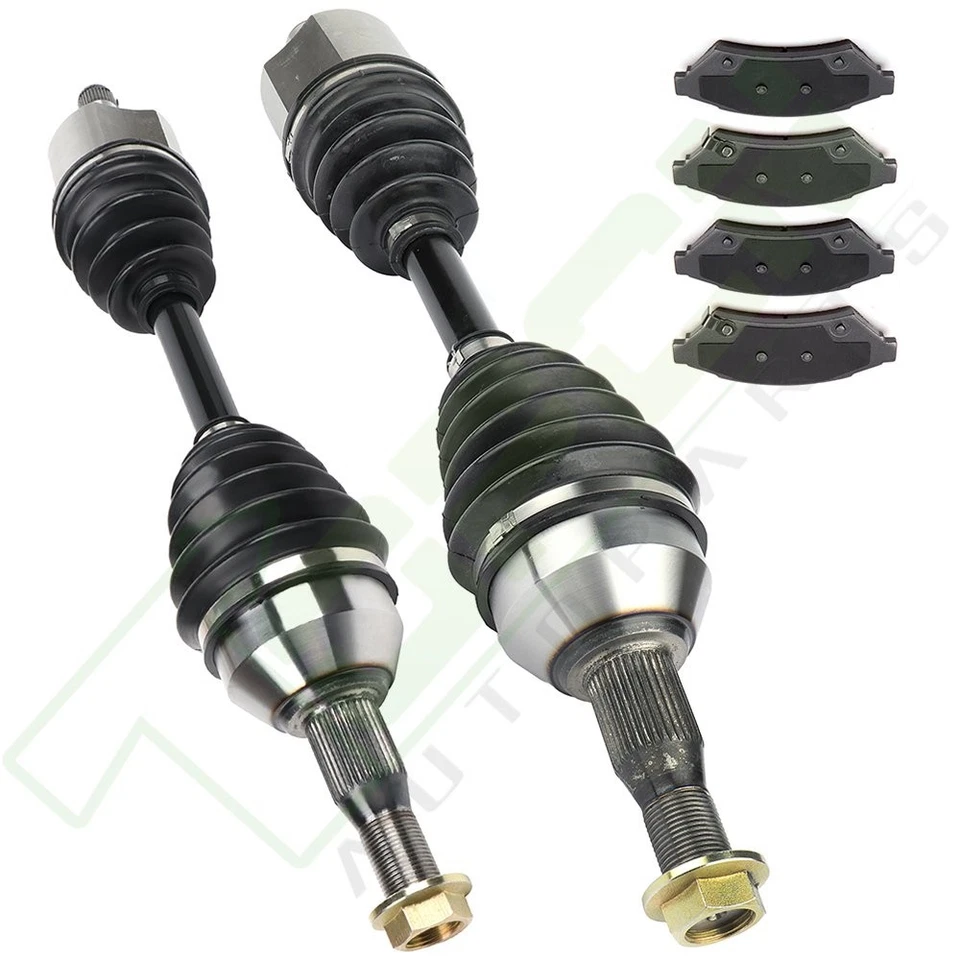 Front Side CV Axle Shaft + Brake Ceramic Pads Fit for 04-08 Pontiac Grand Prix - Image 3 of 4