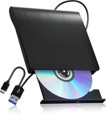 Slim External CD DVD RW Drive USB 3.0 Writer Burner Player Black For Laptop PCS