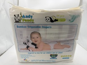 🌟Andy Pandy Bamboo Diapers Newborn, White, 6-16 lbs 94ct🌟