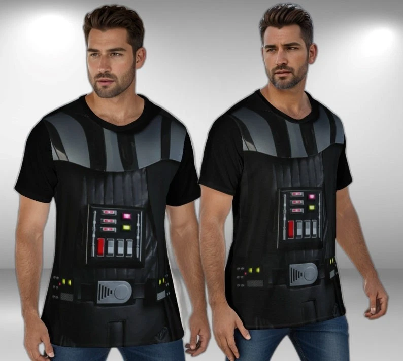 Darth Vader Cosplay Costume Star Wars Fan Gift Galaxy's Edge Tshirt 3D Printed