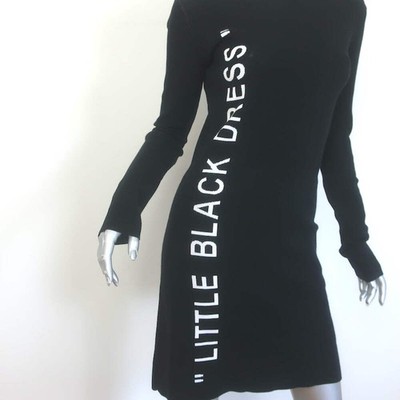 Off-White c/o Virgil Abloh Little Black Dress Black Stretch Knit Size Small | eBay Off-White c/o Virgil Abloh Little Black Dress Black Stretch Knit Size Small | eBay