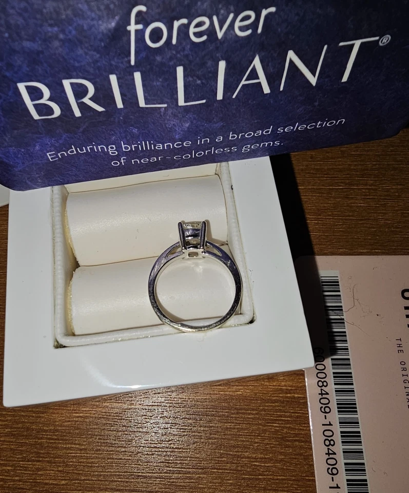 Charles & Colvard 4evr Brilliant Cushion-Cut Moissanite Solitaire Engagemnt Ring - Image 4 of 4