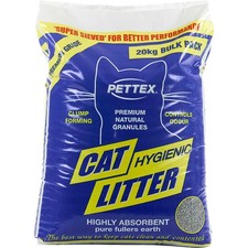 Pettex Premium Clumping Cat Litter 19kg Natural Unscented 0.84 per kilo