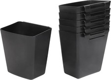 6 Pack Hanging Cup Holder Rolling Cart Hooks 4.3"L X 2.4"W X 4.5"H Black