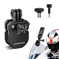 UVWORK Motorcycle Windshield Camera Mount, Aluminum Alloy 3.5 2 2.5, Silver