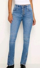 New GOOD AMERICAN Denim Good Leg Moto High Rise Skinny Jeans Sz 4/27