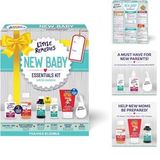 New Baby Essentials Kit with Saline Nasal Spray, Diaper Rash Cream, Gas Relie...