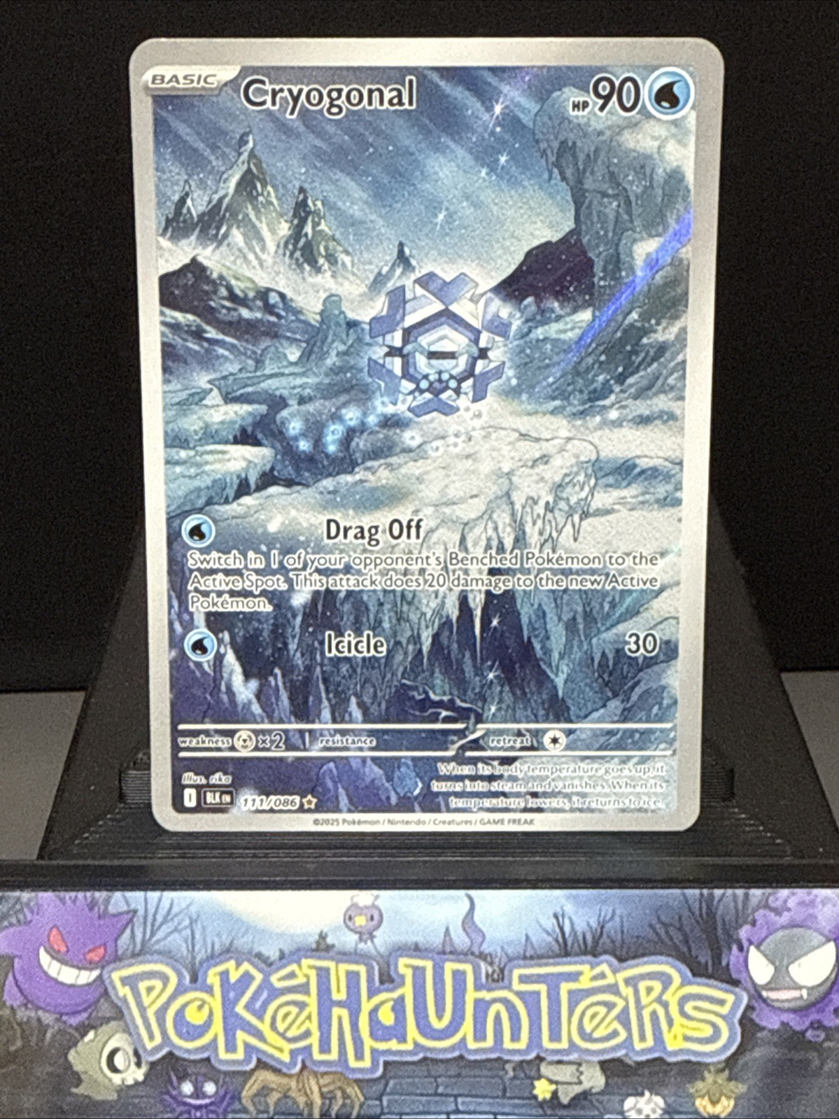 Pokemon Card Cryogonal 111/086 Black Bolt Illustration Rare Near Mint