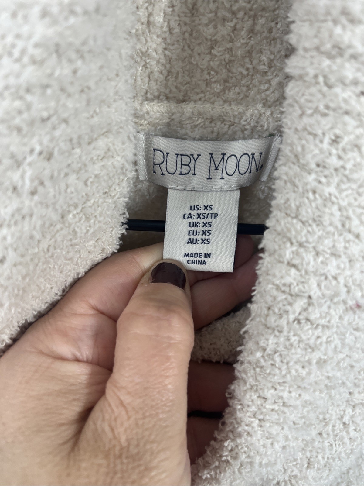Ruby Moon Soft Cozy Sweater Ivory Thread Knit Top… - image 2
