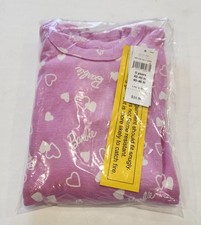 Gap Kids Barbie Pink Hearts Organic Cotton Pajama Set Size 5 Valentines New