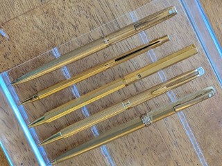 vtg 5x Gp Premium Ballpoint Pen Pencil Lot Sheaffer Sailor Chalana Waterman