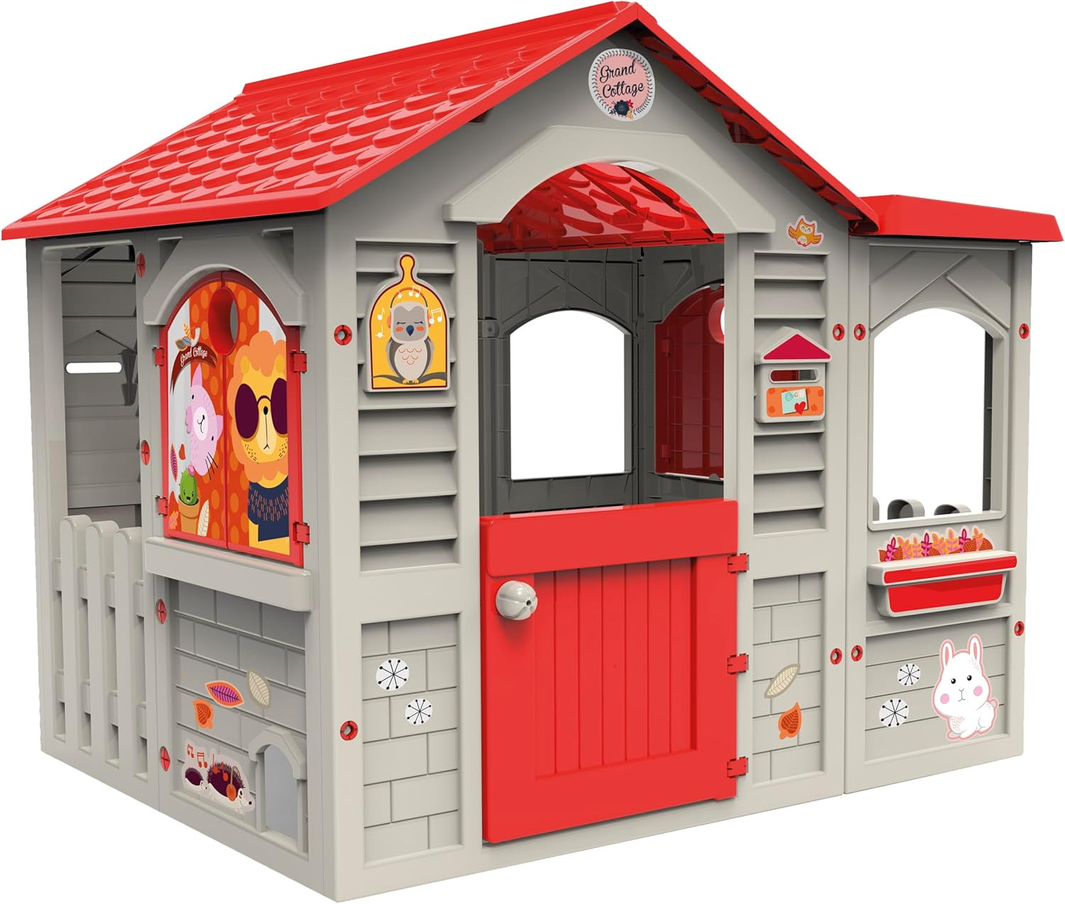 Chicos - Grand Cottage XL Casita Infantil de Exterior, Fabricado en plástico Res
