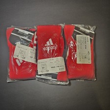 Set Of 3 Adidas Copa Soccer Socks Red And White Youth Size 3-9 Womens Size 4-10