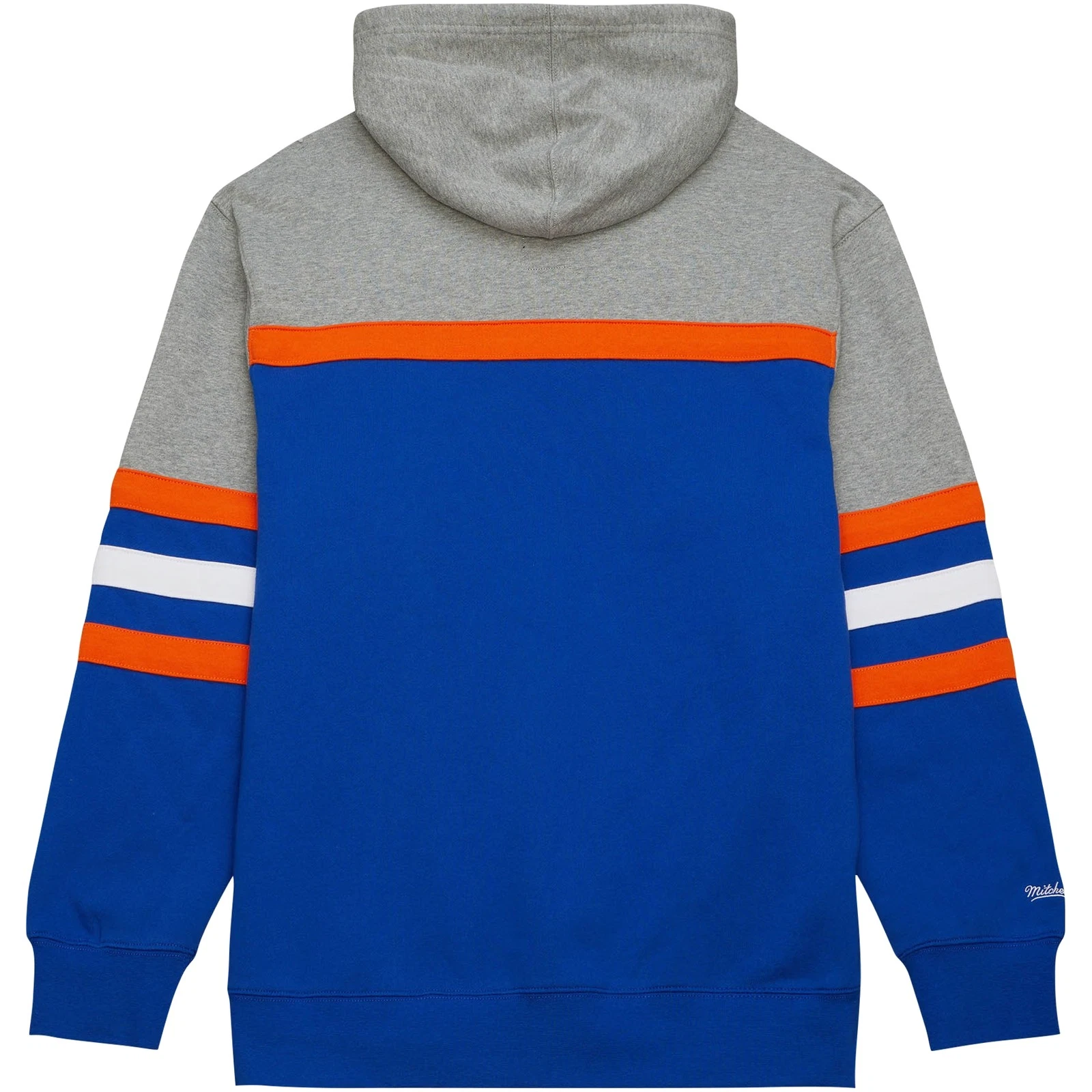 Felpa con cappuccio pullover uomo Mitchell & Ness Royal Grigio New York Islanders Head Coach