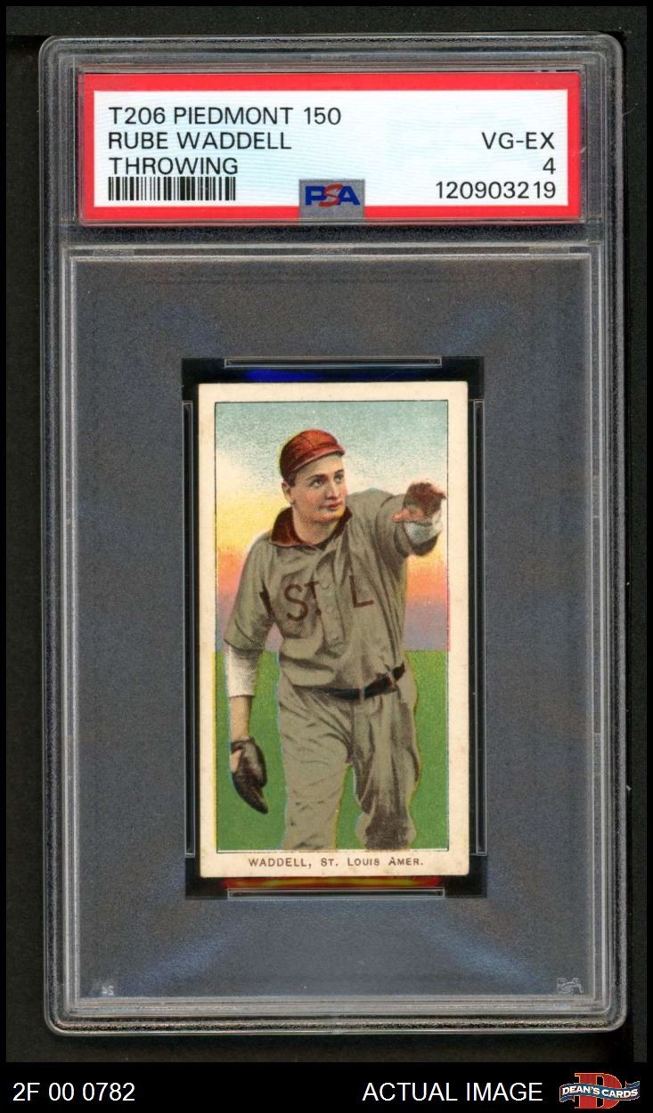 1909 T206 Rube Waddell Throw Browns HOF VARIATION PSA 4 - VG/EX