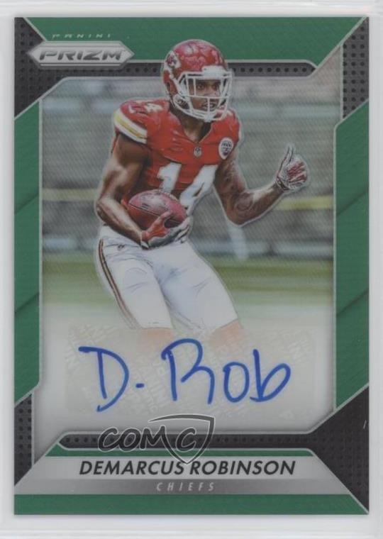 2016 Panini Prizm Rookie Auto Green Prizm Demarcus Robinson #RA-DRB Auto RC u4w