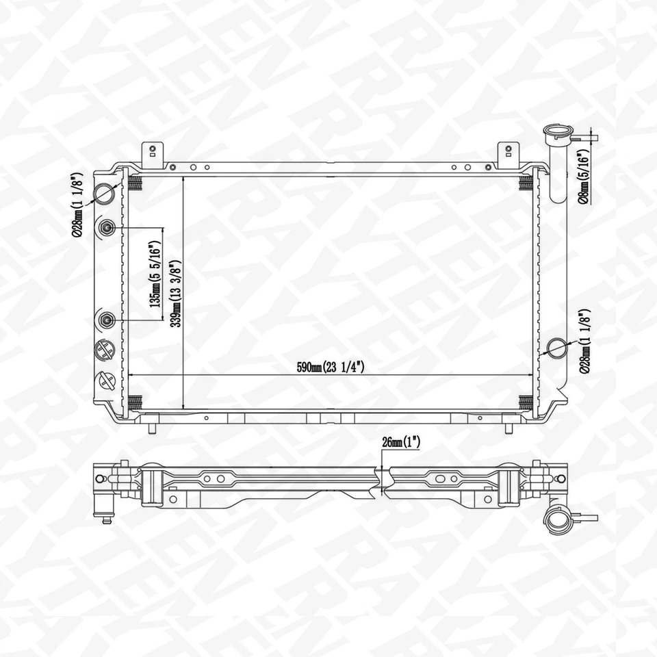 Aluminum Radiator 858 for 87-88 Nissan Pulsar NX 84-88 Nissan Sentra 2146061A90 - Изображение 2 из 4