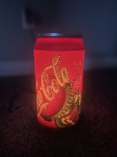 Coca Cola Can Graphics Lamp Sparkling Spin Motion European style Outlet Plug 🔌