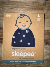 Happiest Baby sleepea, swaddle, organic cotton, Navy, sz L 4-6 Months / 8-12kg