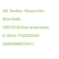3M Temflex 15Mmx10M GrüN/Gelb 165Yg1Evinyl-Isolierband 0,15Mm 7100222491 (405459